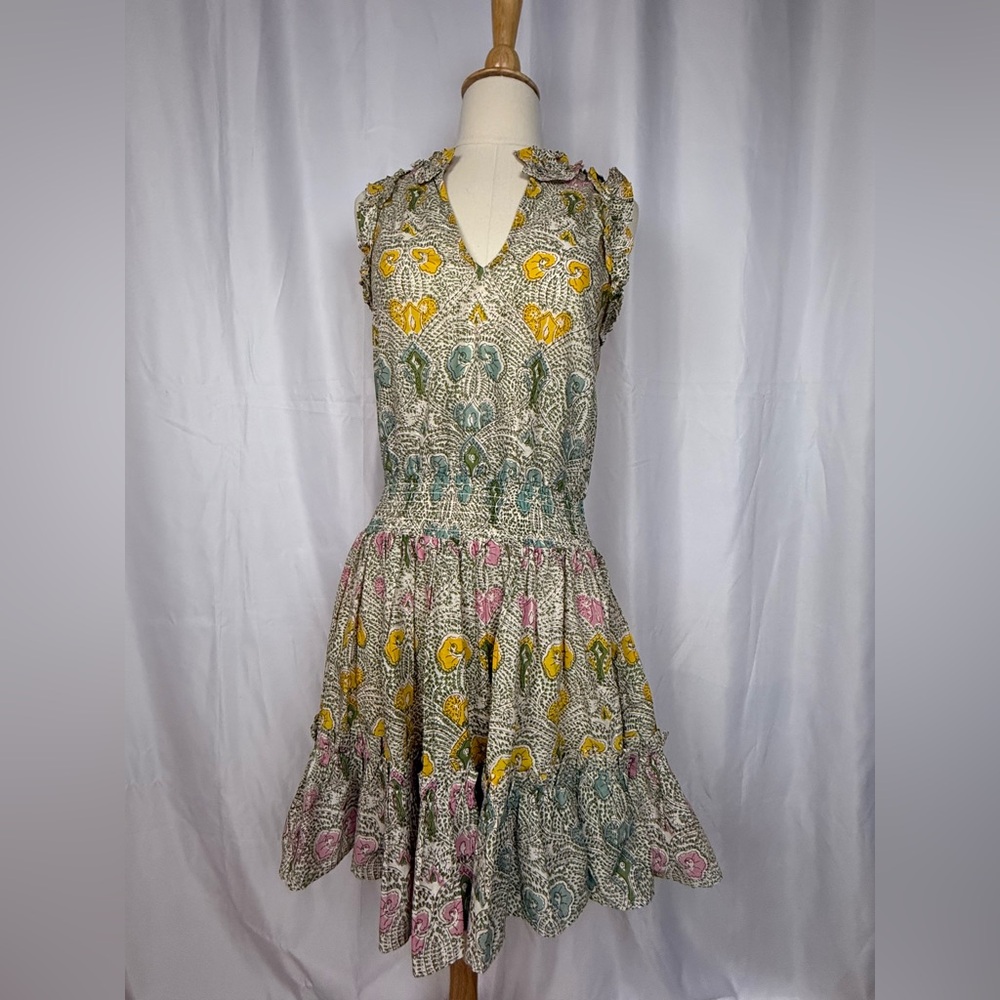 Anna Cate Multicolor Floral Midi Dress S